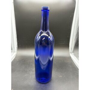 Vintage Cobalt Blue Glass Wine Bottle 750ml Decorative Empty Blue Bottle Decor